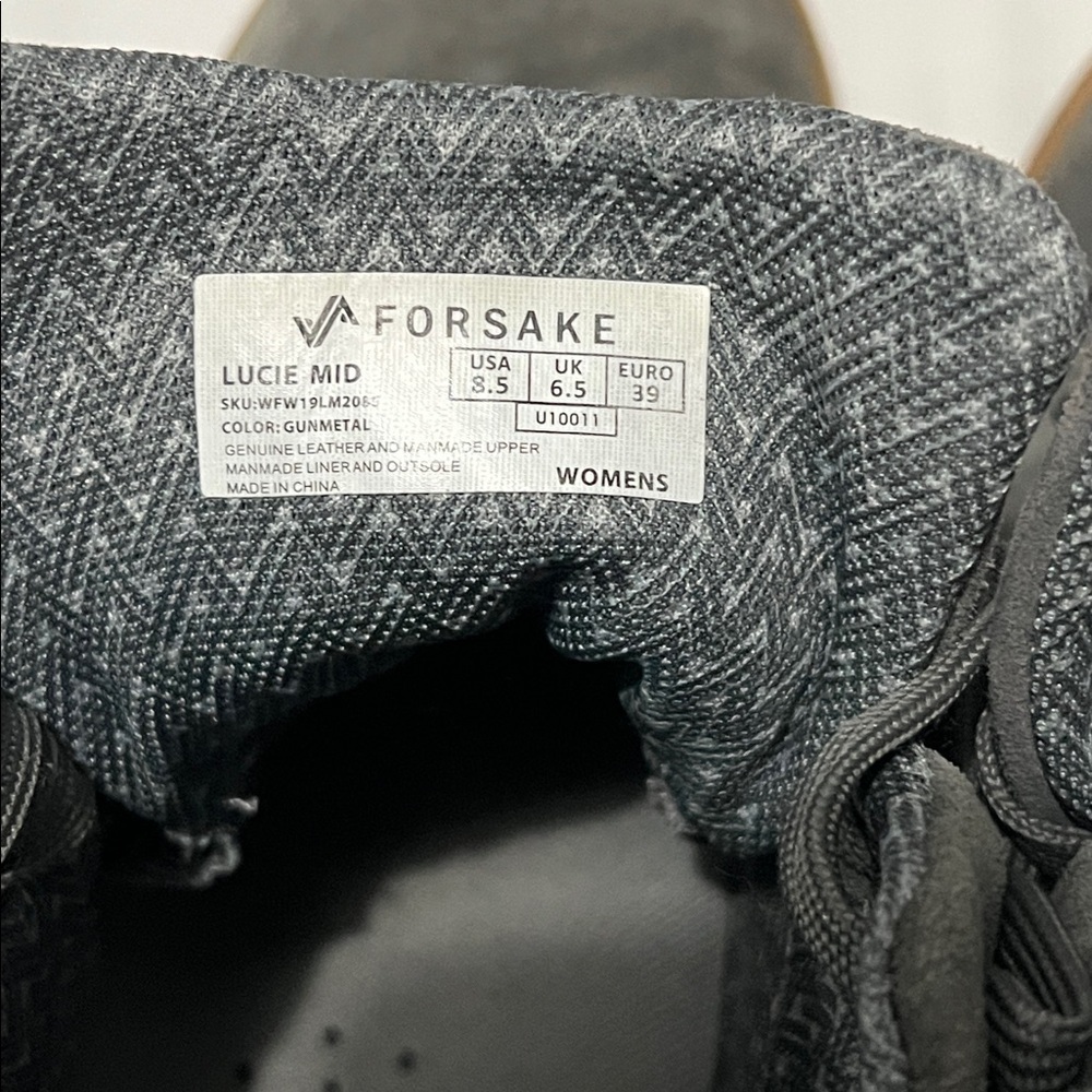 Forsake Lucie Mid Grey Suede Hiking Sneakers - Picture 10 of 10